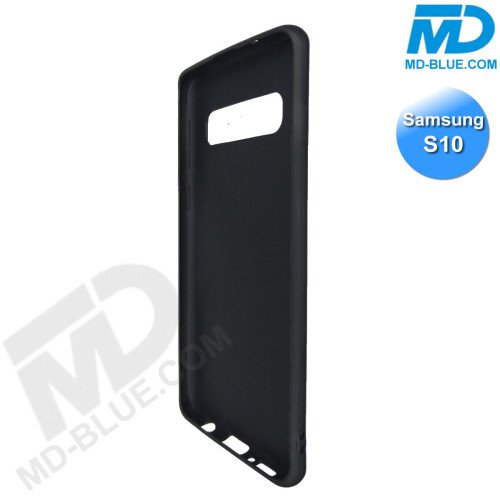 Samsung S10 - Telefoonhoesje - Achterkantje - Silliconen - Zwart