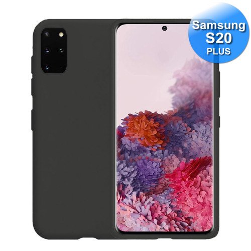 Samsung S20 Plus - Telefoonhoesje - Achterkantje - Silliconen - Zwart Samsung S20 Plus - Telefoonhoesje - Achterkantje - Silliconen - Zwart