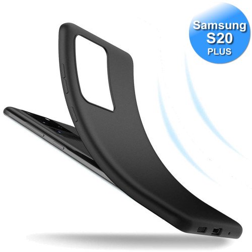 Samsung S20 Plus - Telefoonhoesje - Achterkantje - Silliconen - Zwart Samsung S20 Plus - Telefoonhoesje - Achterkantje - Silliconen - Zwart