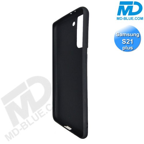 Samsung S21 Plus - Telefoonhoesje - Achterkantje - Silliconen - Zwart