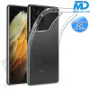 Samsung S21 Ultra- Telefoonhoesje - Achterkantje - Siliconen - Transparant