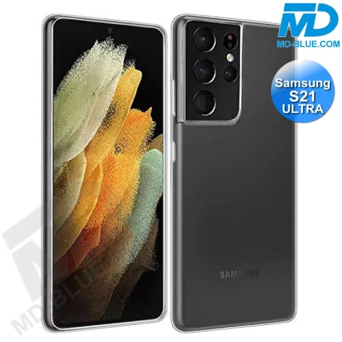 Samsung S21 Ultra- Telefoonhoesje - Achterkantje - Siliconen - Transparant