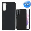 Samsung S21 - Telefoonhoesje - Achterkantje - Silliconen - Zwart