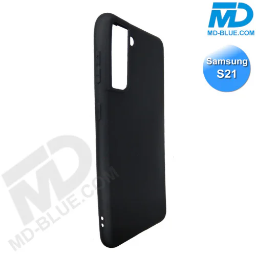 Samsung S21 - Telefoonhoesje - Achterkantje - Silliconen - Zwart