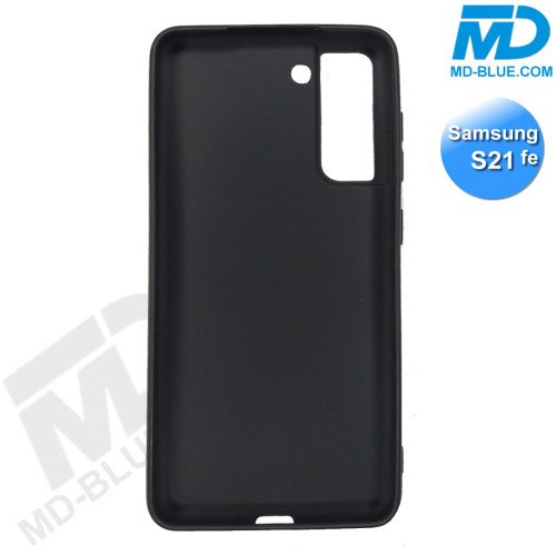 Samsung S21fe - Telefoonhoesje - Achterkantje - Silliconen - Zwart