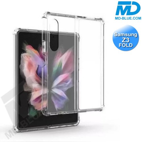 Samsung Z Fold 3 - Telefoonhoesje - Achterkantje - Siliconen - Antishock - Transparant Samsung Z Fold 3 - Telefoonhoesje - Achterkantje - Siliconen - Antishock - Transparant
