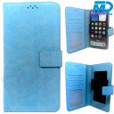 Universeel Book Hoesje Licht Blauw met Klem Houder - 6.5 inch