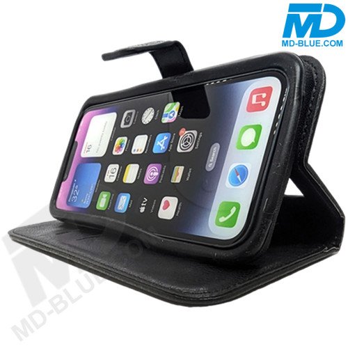 Universeel Book Hoesje Zwart met Siliconen inlay - 5.5 6.5 inch