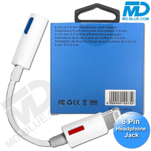 8 pins Lightning naar jack geschikt voor iPhone