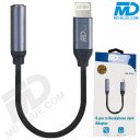 MDblue 8-Pin Lightning naar 3.5mm Jack Adapter – Audio Kabel – Geschikt voor iPhone – AUX Verloopstekker 