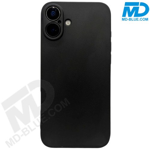 iPhone 16 Plus- Siliconen Hoesje- Zwart