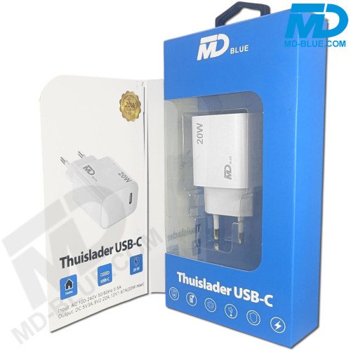 MDblue - Oplader - USB-C oplader -20 Watt