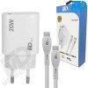 MDblue oplaadstekker met kabel - Oplader - Adapter - C naar C - 20 Watt - Wit