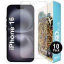 Screenprotector voor iPhone 16  - 0.3 mm 2.5 D - Beschermglas - 10 Pack