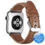 Bandje - Leer - geschikt voor Apple Watch - 38/40/41 mm - Licht Bruin