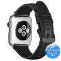 Bandje - Leer - geschikt voor Apple Watch - 38/40/41 mm - Zwart