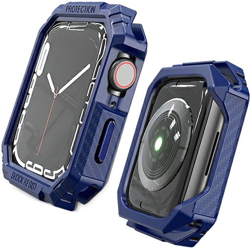 Bumper - Hoesje -  voor Apple Watch 45 mm - Blauw