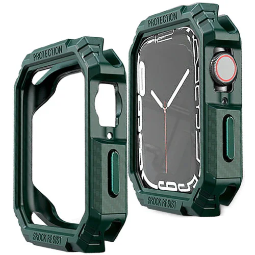 Bumper - Hoesje - voor Apple Watch 45 mm - Leger Groen