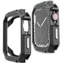 Bumper - Hoesje - voor Apple Watch 41 mm - Zwart / Zilver