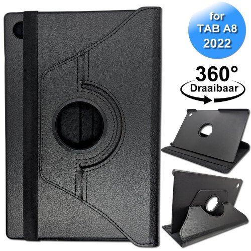 Tablet Case / Tablet Hoes tab A8 2022 - 360° Draaibaar - Zwart