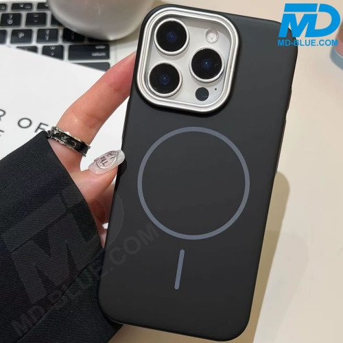 MDblue Premium Siliconen Hoesje met MagSafe Ring – Zwart – iPhone 17