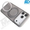 MDblue Transparant Frosted Grijs Hoesje met MagSafe Ring & Kickstand – iPhone 17 Pro