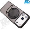 MDblue Transparant Frosted Zwart Hoesje met MagSafe Ring & Kickstand – iPhone 17 Air