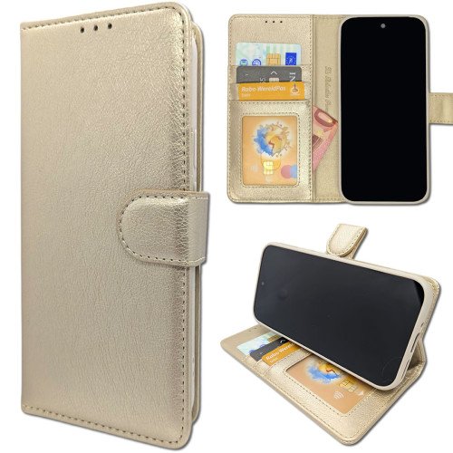 Samsung A56 Book Case Telefoonhoesje - Goud
