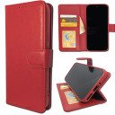 MDblue iPhone 17 Book Case – Rood Kunstleer met Pasjeshouder & Standfunctie