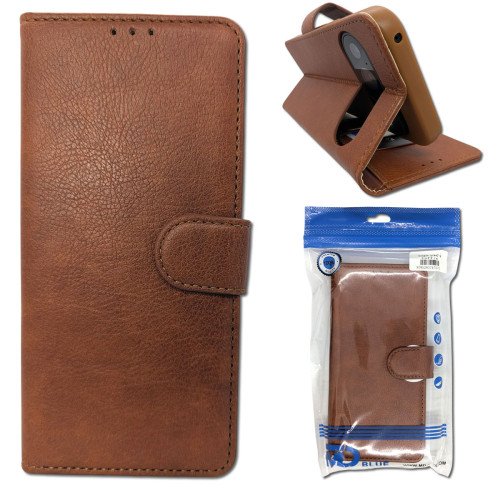 MDblue - Google Pixel 9 - Telefoonhoesje - Book Case  - Bruin