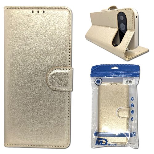 MDblue - Google Pixel 9 - Telefoonhoesje - Book Case  - Goud