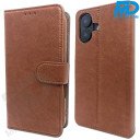 iPhone 16 Book Case Telefoonhoesje - Portemonnee  - Kaarthouder & Magneetsluiting -  Coffee