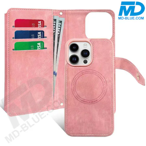 Samsung S22 Telefoonhoesje - Book Case - Portemonnee - Magsafe - 4 in 1 - Rose