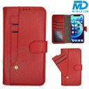 MDBlue - iPhone 15 Pro- Telefoonhoesje - Bookcase Luxe - Rood