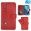 MDBlue - iPhone 15 Pro- Telefoonhoesje - Bookcase Luxe - Rood