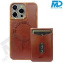 Samsung S25 Plus Telefoonhoesje - Back Cover - Card Houder -Portemonnee - Magsafe - 2 in 1 - Bruin