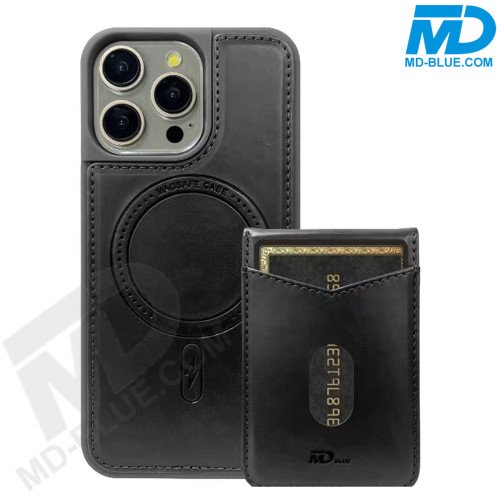 Samsung S25 Ultra Telefoonhoesje - Back Cover - Card Houder -Portemonnee - Magsafe - 2 in 1 - Zwart  
