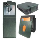 MDblue Groen Bookcase Hoesje voor Samsung Galaxy Z Flip 6 – Met Magneetsluiting & Kaartvak