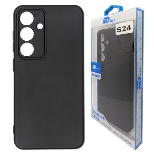 MDblue - Premium Siliconen hoesje voor de Samsung S24 - Zwart